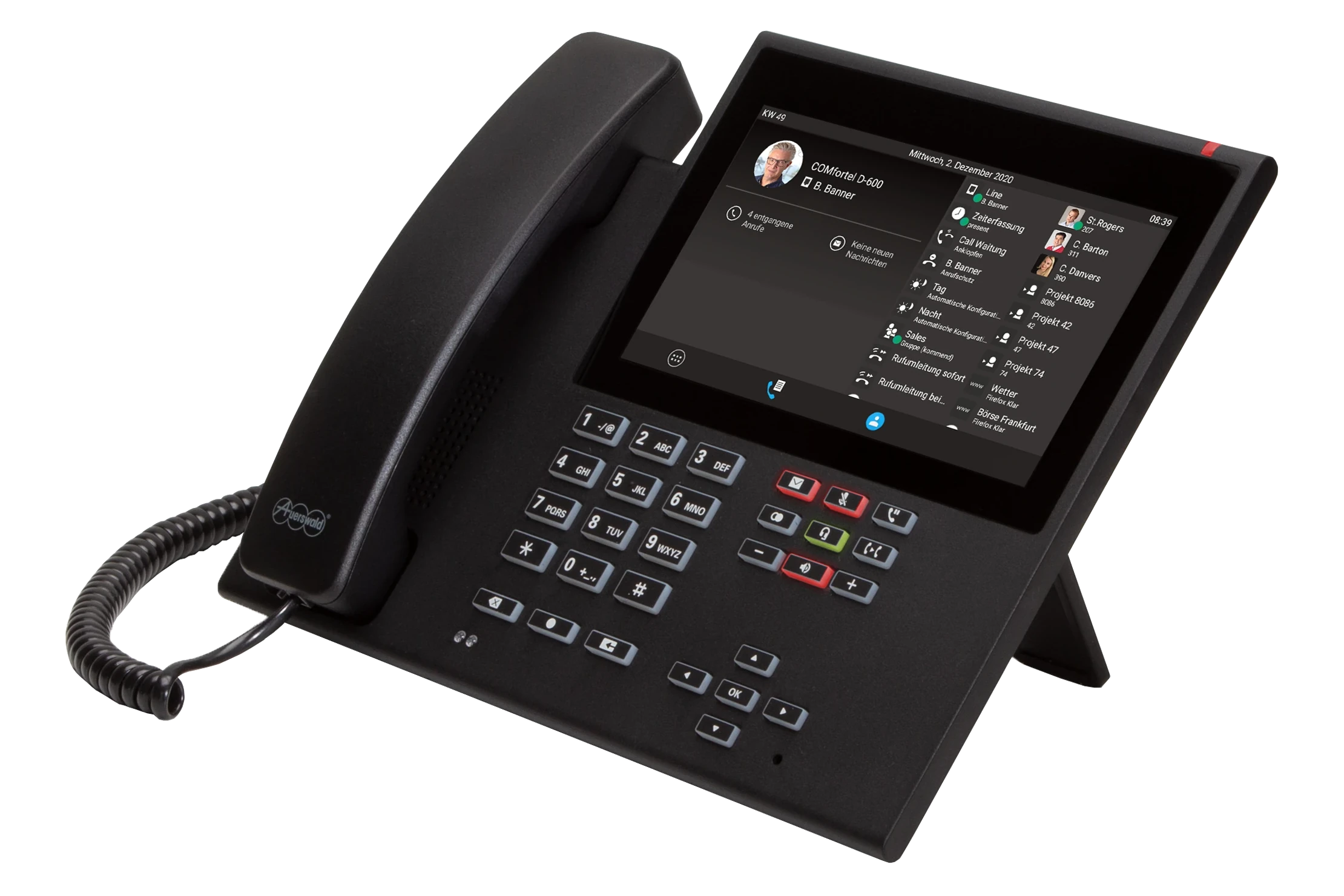 Auerswald COMfortel D-600 mit Angeschaltetem Display